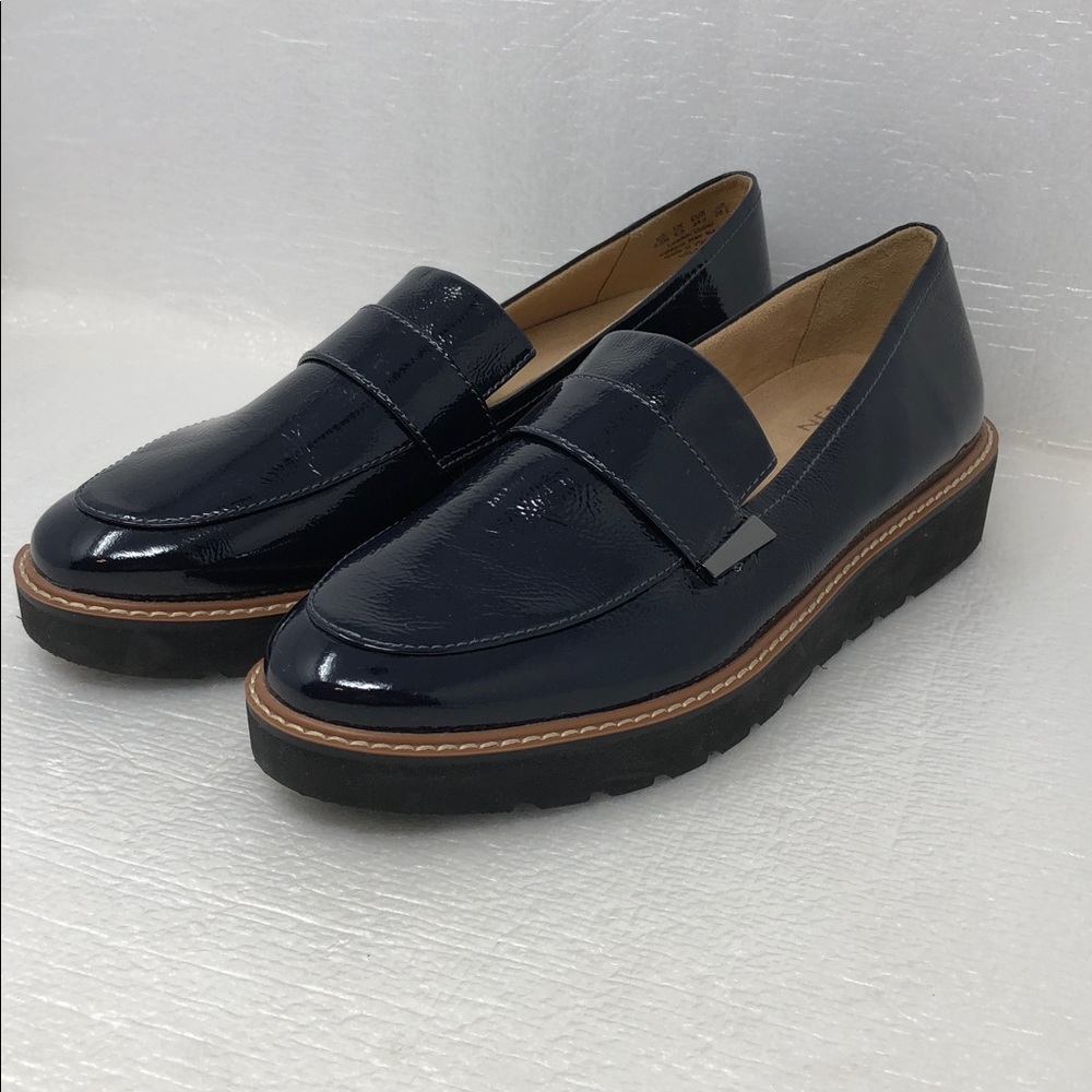 Naturalizer Adiline Loafer Navy Blue Patent Leather Slip On Women’s Size 9.5M - Picture 3 of 14